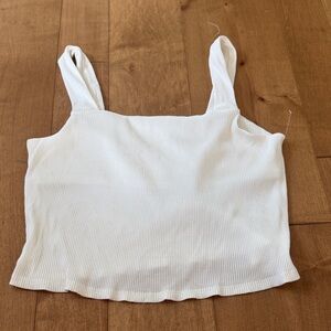 O'Neill White Ribbed Crop Tank